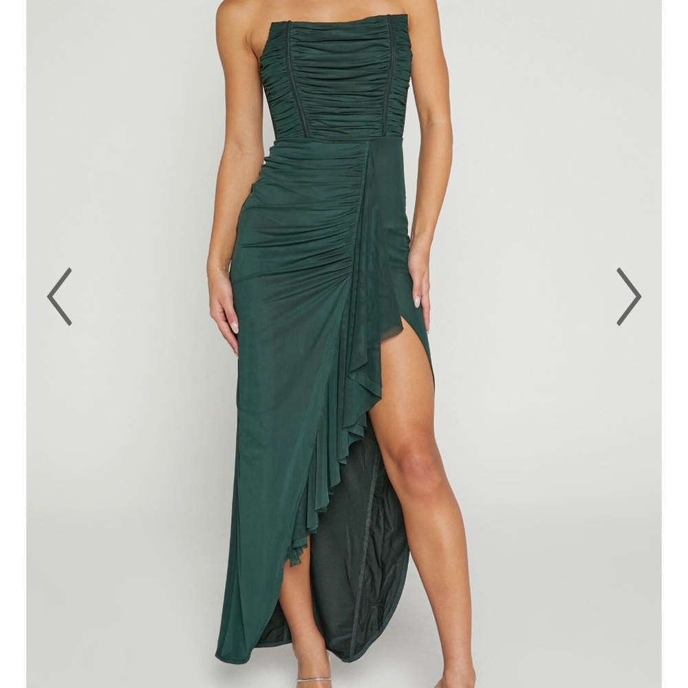 Nora Midaxi Dress - Corset Detail in Emerald - Size 6
